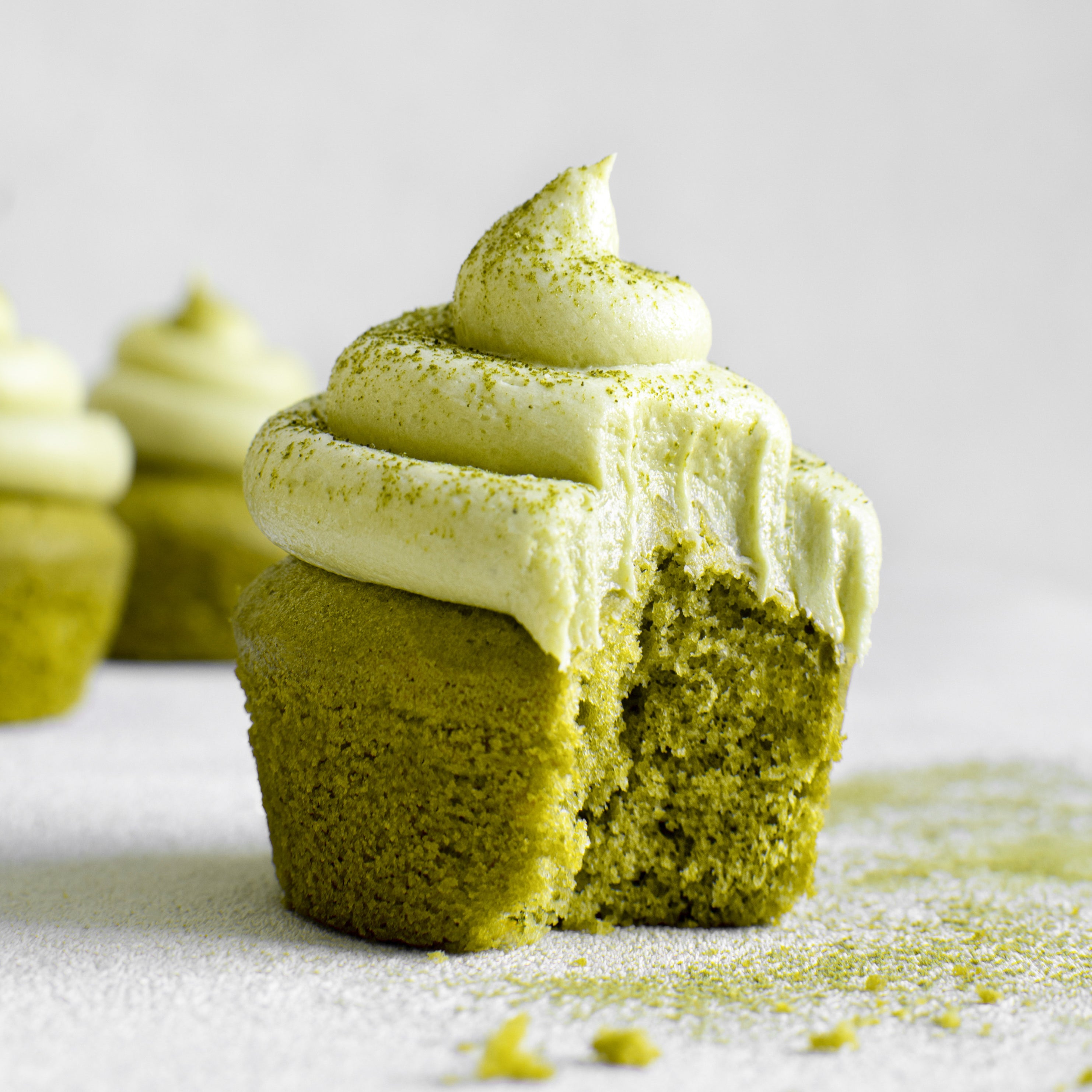 Fluffy Matcha Cupcakes
