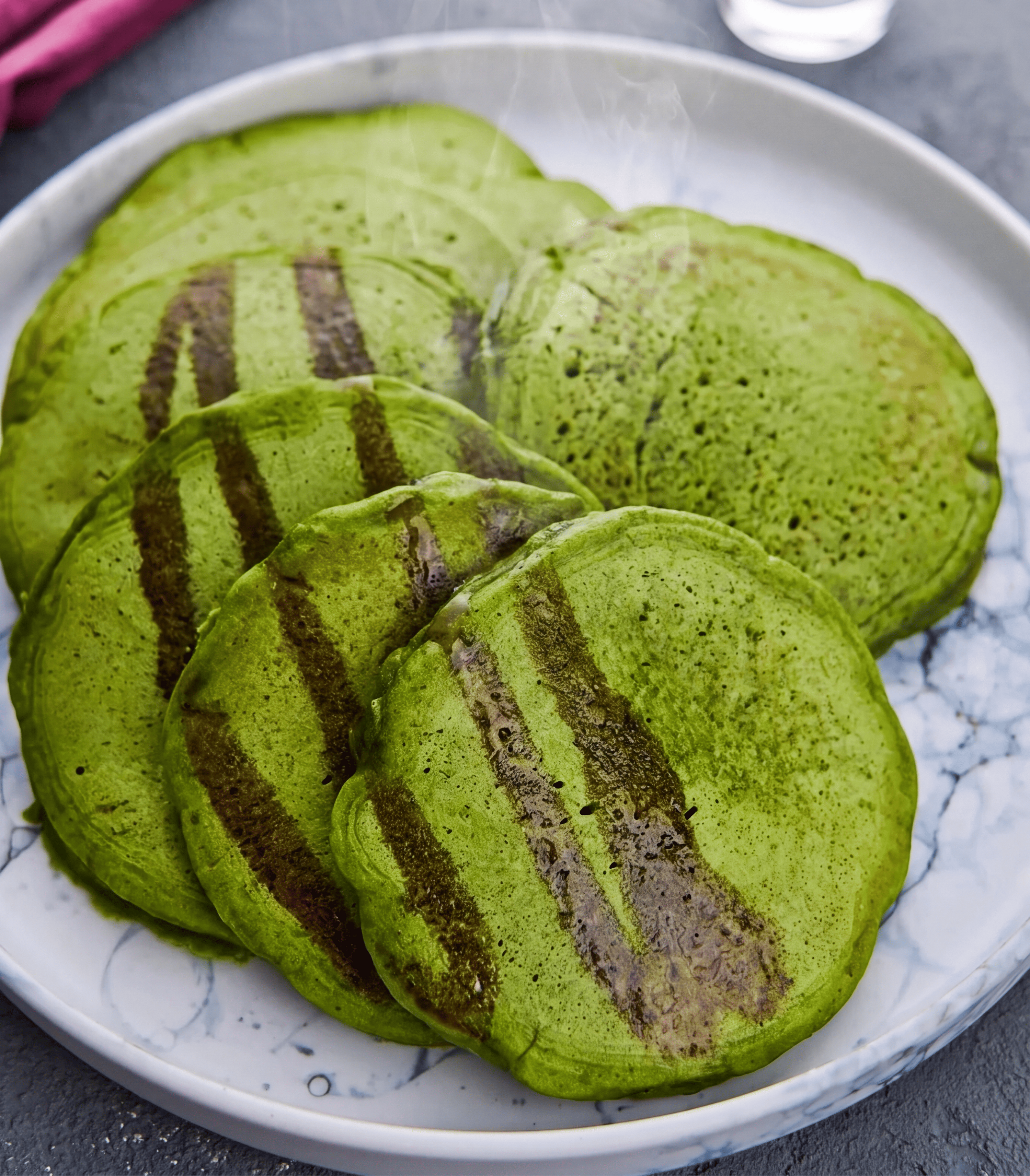 Fluffy Matcha Pancakes