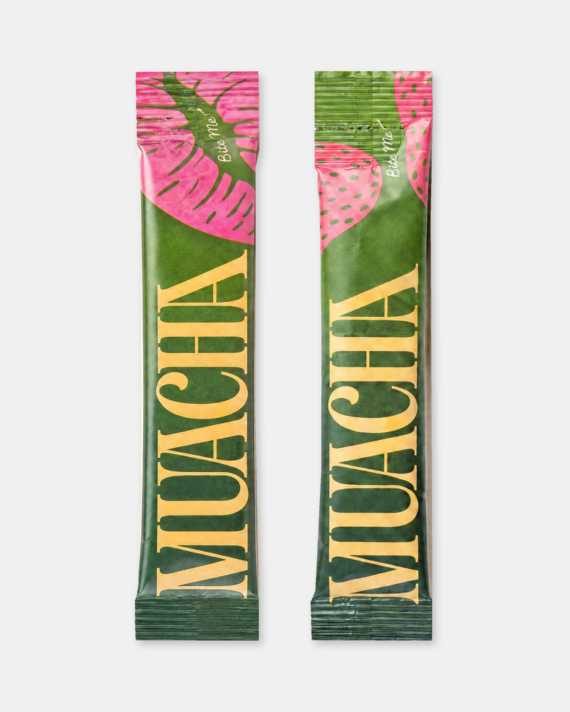Muacha Duo, Classic + Strawberries & Cream Matcha Sticks, 40 Pack