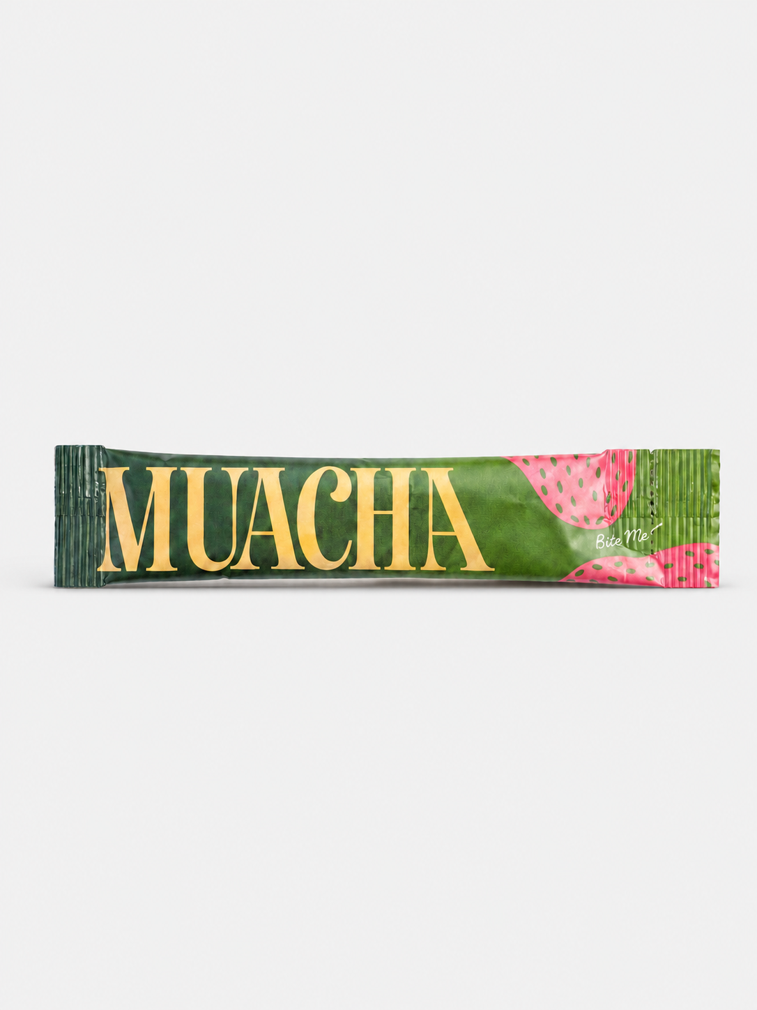 Muacha Strawberries & Cream single serve flavored matcha stick packet
